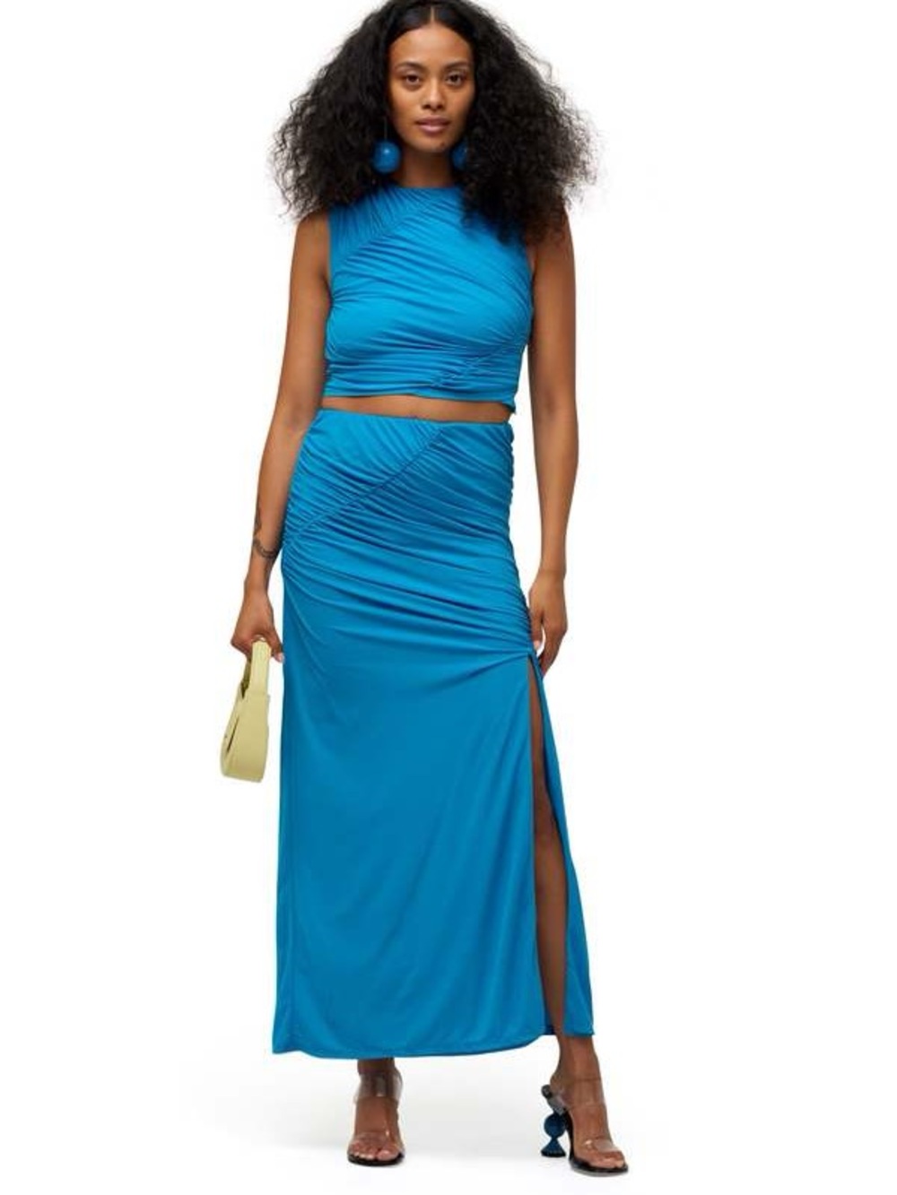 SIMON MILLER SWIZZY SKIRT - TAFFY BLUE MESH SZ LARGE NWOT